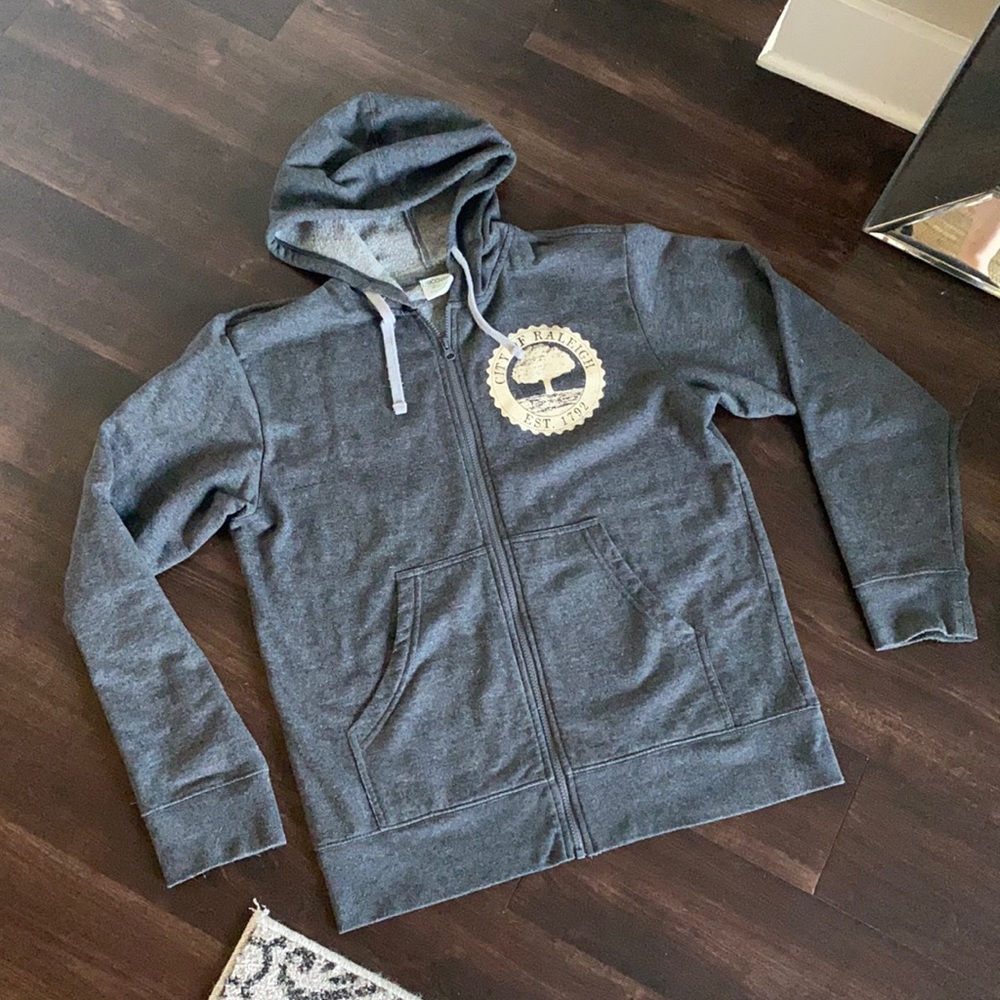 Gray Raleigh Zipper Hoodie